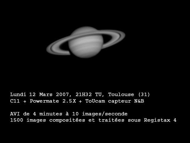 Saturne  le 12 Mars 2007