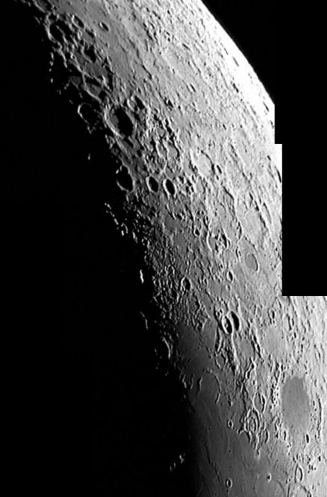 Mosaïque lunaire de 3 images CCD
