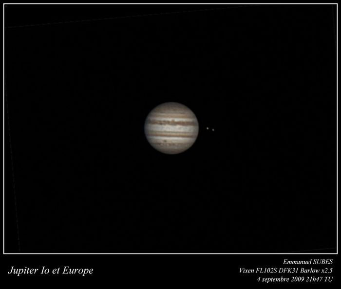 Jupiter Io et Europe ok