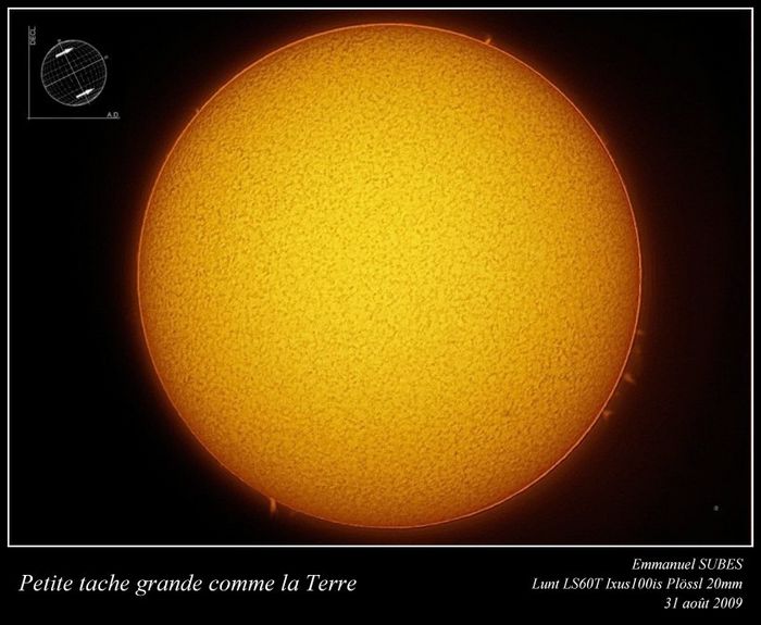 Petite tache grande comme la Terre!