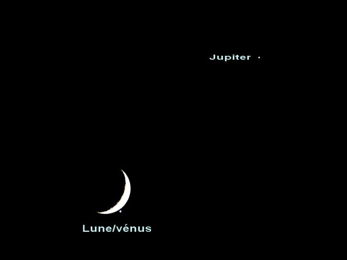 Conjonction Lune/Vénus/Jupiter