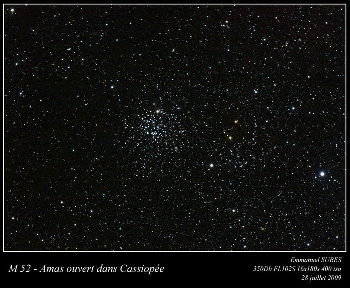M 52 - amas ouvert dans Cassiopée
