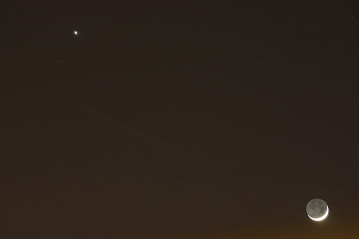 Rapprochement Lune Venus à Paris