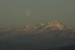 lever lune sur mont-blanc et geneve