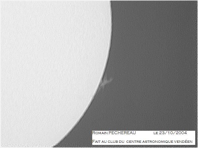 MA 1er image du soleil en h-alpha