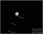 Jupiter et trois satellites