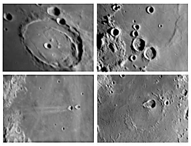 4 cratères lunaires le 2 Juin 2006