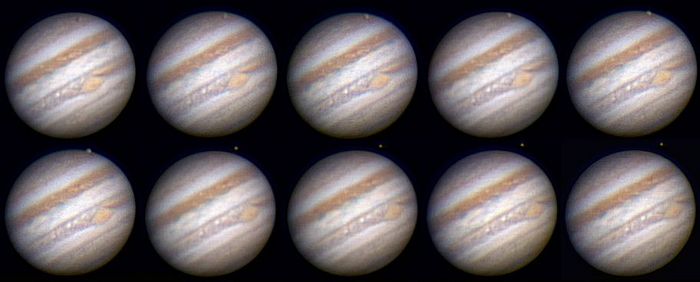 Jupiter de 21h05 à 21h50 Tu