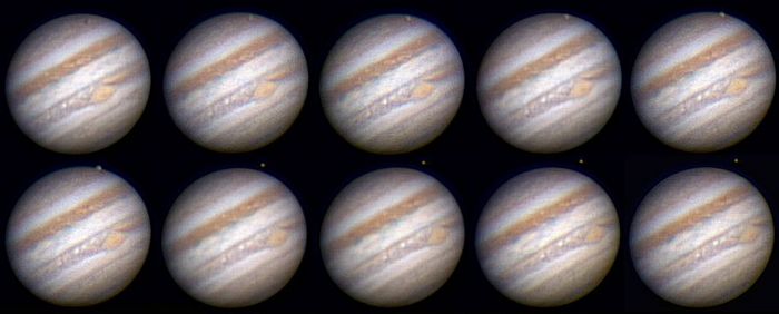 Jupiter de 21h05 à 21h50 Tu