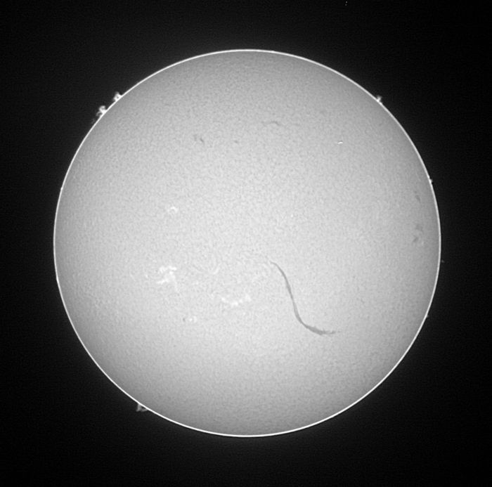 Soleil au PST le 4 janvier 2005, vers 12 h TU