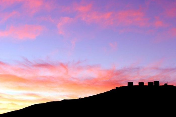 coucher de soleil sur le VLT