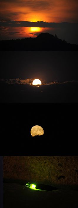 soleil lune et vers luisant