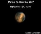 Mars le 14 décembre 2007