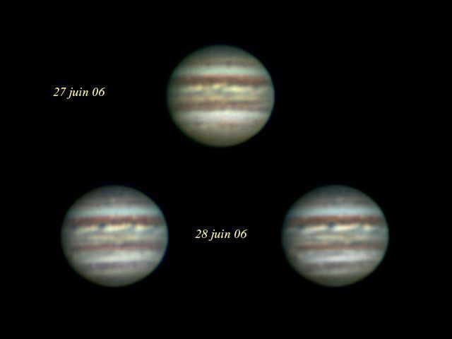 Jupiter le 27 et le 28 juin 2006