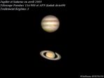 Jupiter et Saturne en Avril 2005