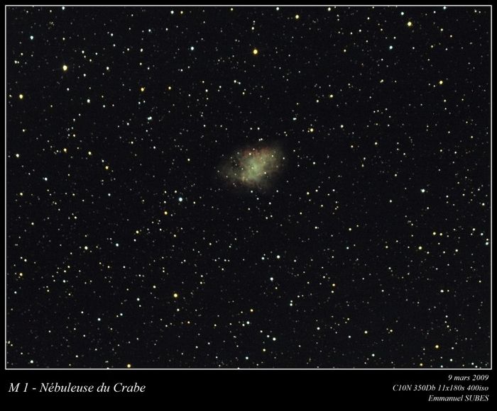 M 1 - Nébuleuse du Crabe