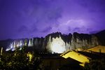 Orage sur les rochers