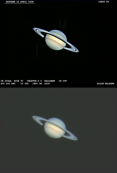 saturne satellites 15 avr 08   C8 203mm