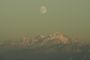 lever lune sur mont-blanc et geneve