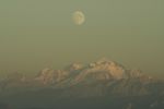 lever lune sur mont-blanc et geneve