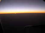 Coucher de soleil depuis un avion