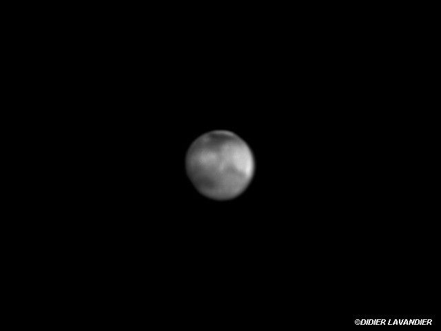 Mars à 98 Mkm en noir et blanc