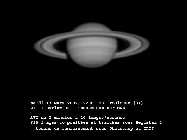 Saturne  le 13 Mars 2007