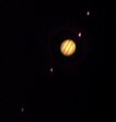 Jupiter, Io, Europe, Ganymède et Calisto