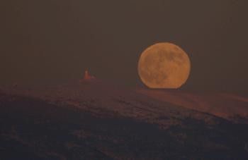 Pleine Lune et Mt Ventoux animation