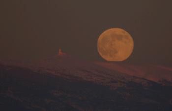 Pleine Lune et Mt Ventoux animation