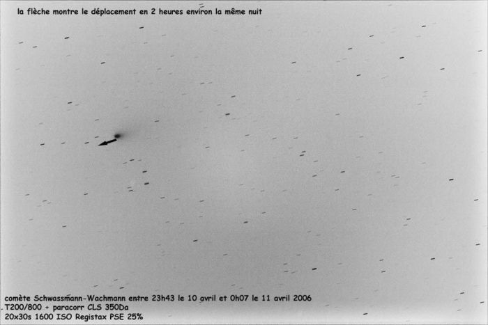 comete Schwassmann le 11 avril 2006
