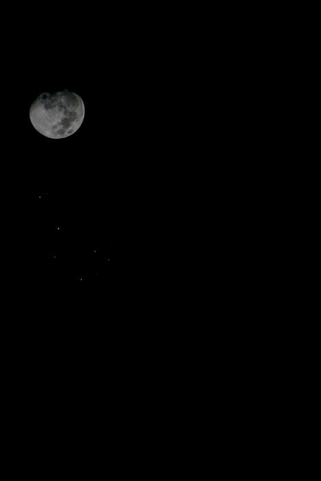 lune et pléaides