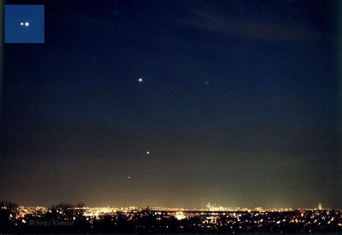 Conjonction Vénus - Jupiter 1999