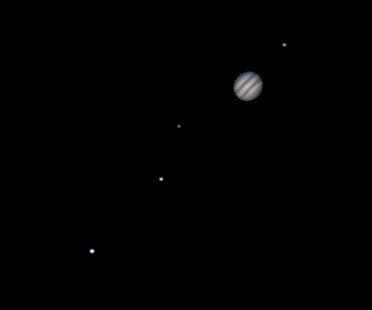 Jupiter et ses 4 satellites