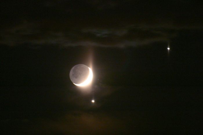 Triple colonne lumineuse!