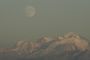 lever lune sur mont-blanc et geneve