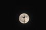 pleine lune et clocher du village