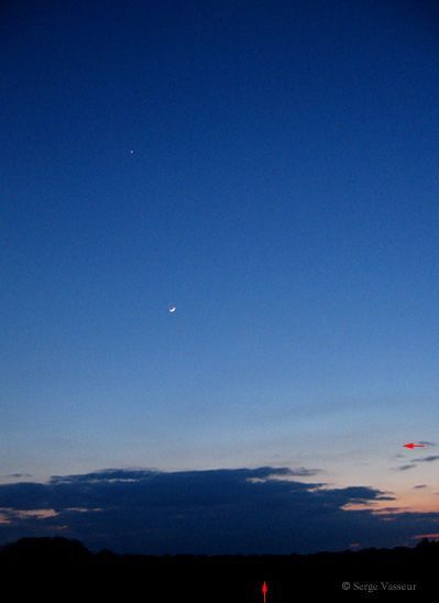 Alignement Vénus-Lune-Mercure