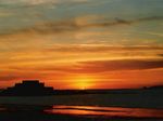 soleil souchant sur l'ocean