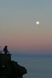 lever de lune sur une mer de nuages