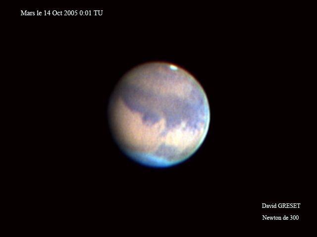 Mars 14 oct 2005 au dessus de la brume de la Saone