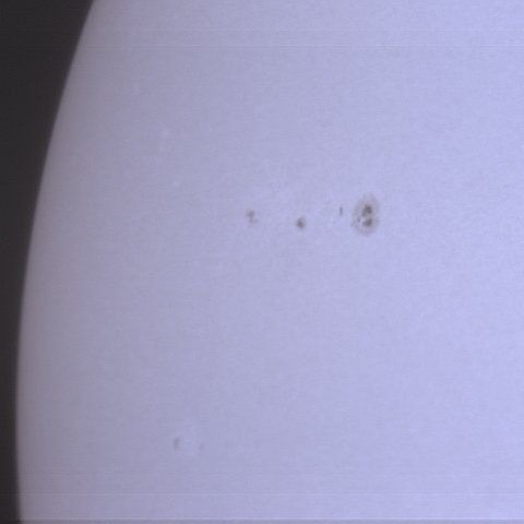 tâches solaire du 14 avril 2005