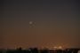 Fin croissant Lune avec jupiter et mercure