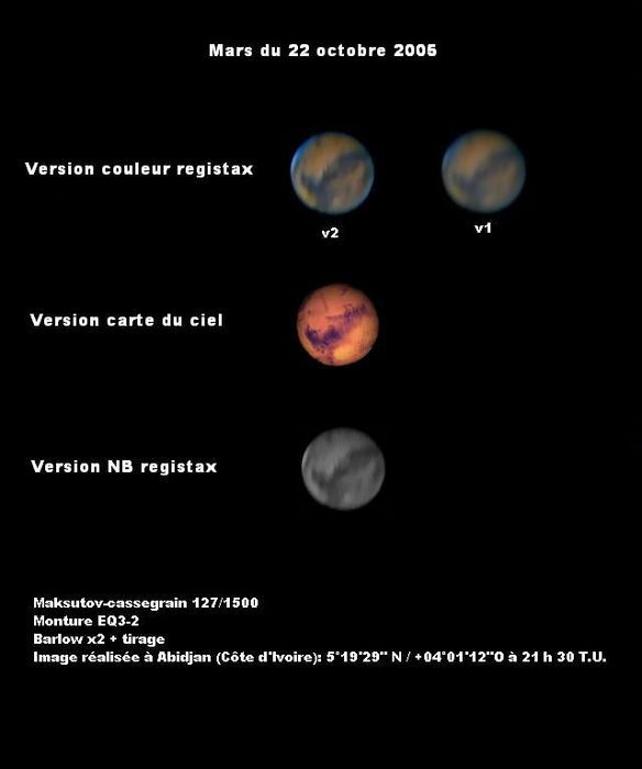 Mars du 22 octobre 2005