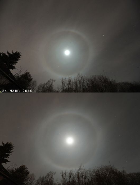 Halo lunaire et Mars
