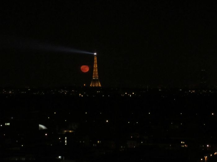 Super Lune et Tour Eiffel