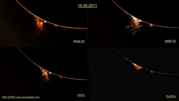 Evolution d'une eruption